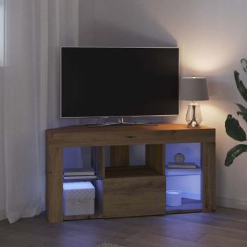 Eck-LED-TV-Schrank 100 x 40 x 50 cm Artisan-Eiche Holzwerkstoff