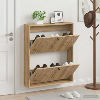 ARDEBO.de - Wandmontierter Schuhschrank ALKMAAR 71 x 17 x 86 cm