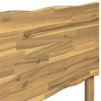 Kopfteil mit Live Edge ROSTOCK Weiß 80 cm Massivholz Akazie