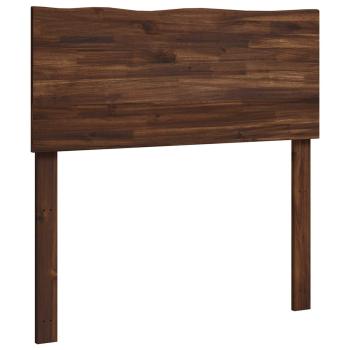 Baumkanten-Kopfteil ROSTOCK Dunkelbraun 80 cm Massivholz Akazie