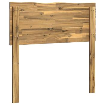 Baumkanten-Kopfteil ROSTOCK Weiß 80 cm Massivholz Akazie