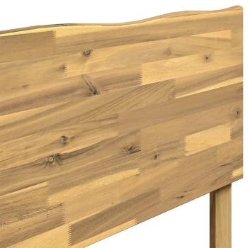 Baumkanten-Kopfteil ROSTOCK Weiß 80 cm Massivholz Akazie