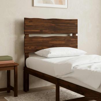 ARDEBO.de - Kopfteil mit Live Edge ROSTOCK Dunkelbraun 100 cm