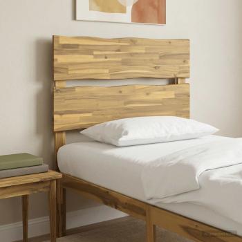 ARDEBO.de - Kopfteil mit Live Edge ROSTOCK Weiß 80 cm Massivholz Akazie