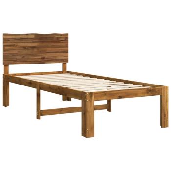 Einzelbettgestell mit Kopfteil ROSTOCK Natur 75 x 190 cm