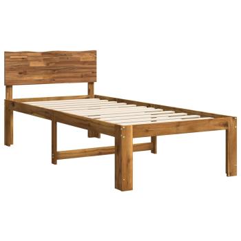 Einzelbettgestell mit Kopfteil ROSTOCK Natur 100 x 200 cm