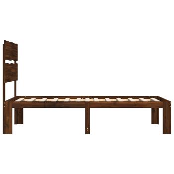 Einzelbettgestell mit Kopfteil ROSTOCK Dunkelbraun 75 x 190 cm