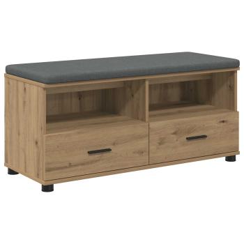 Schuhbank mit Kissen Artisan-Eiche 100 x 38 x 46 cm