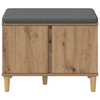 Schuhbank mit Kissen Artisan-Eiche 60 x 38 x 46 cm
