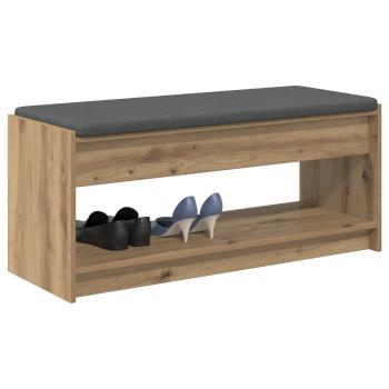 Schuhbank mit Kissen Artisan-Eiche 103 x 38 x 45 cm