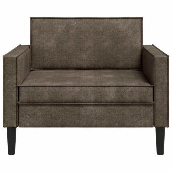 XL-Sessel Dunkelgrau Kunstwildleder