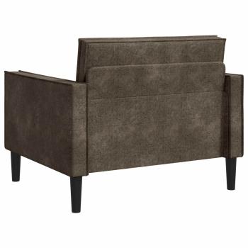 XL-Sessel Dunkelgrau Kunstwildleder