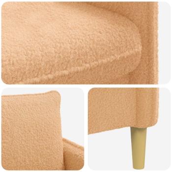 XL-Sessel Beige Bouclé