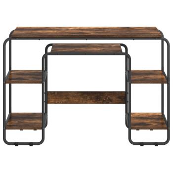 Schreibtisch mit Stauraum Räuchereiche 113,5 x 52 x 75,5 cm