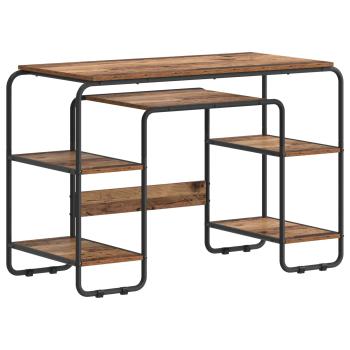 Schreibtisch mit Stauraum Altholz 113,5 x 52 x 75,5 cm