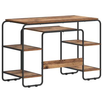 Schreibtisch mit Stauraum Altholz 113,5 x 52 x 75,5 cm