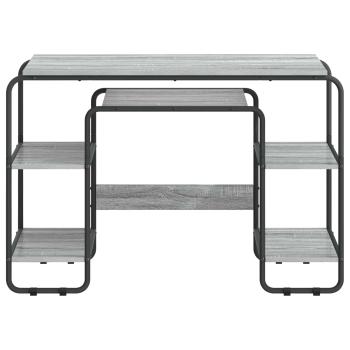 Schreibtisch mit Stauraum Sonoma-Grau 113,5 x 52 x 75,5 cm