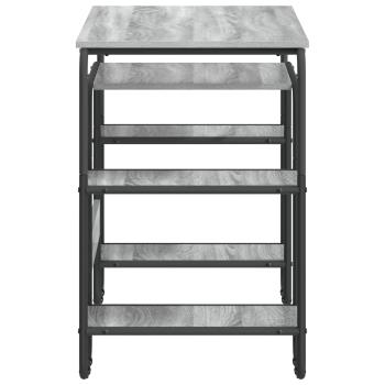 Schreibtisch mit Stauraum Sonoma-Grau 113,5 x 52 x 75,5 cm