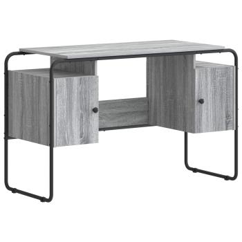 Schreibtisch mit Stauraum Sonoma-Grau 120 x 50,5 x 75,5 cm