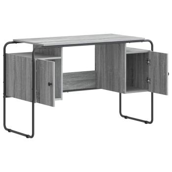 Schreibtisch mit Stauraum Sonoma-Grau 120 x 50,5 x 75,5 cm