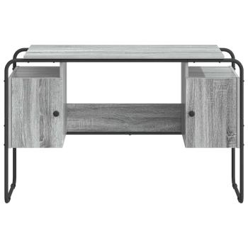 Schreibtisch mit Stauraum Sonoma-Grau 120 x 50,5 x 75,5 cm