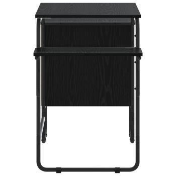 Schreibtisch mit Stauraum Schwarz Eichen-Optik 120 x 50 x 75 cm