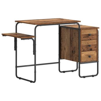Schreibtisch mit Stauraum Altholz 120 x 50 x 75 cm