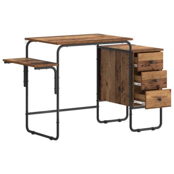 Schreibtisch mit Stauraum Altholz 120 x 50 x 75 cm