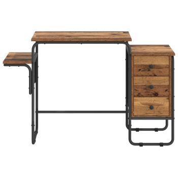 Schreibtisch mit Stauraum Altholz 120 x 50 x 75 cm
