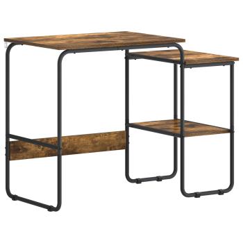 Schreibtisch mit Stauraum Räuchereiche 100 x 50 x 75 cm
