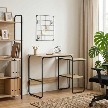 ARDEBO.de - Schreibtisch mit Stauraum Sonoma-Eiche 100 x 50 x 75 cm