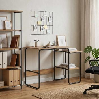 ARDEBO.de - Schreibtisch mit Stauraum Artisan-Eiche 100 x 50 x 75 cm