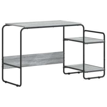 Schreibtisch mit Stauraum Sonoma-Grau 131,5 x 50 x 75,5 cm