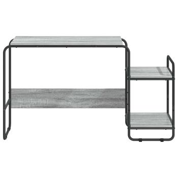Schreibtisch mit Stauraum Sonoma-Grau 131,5 x 50 x 75,5 cm