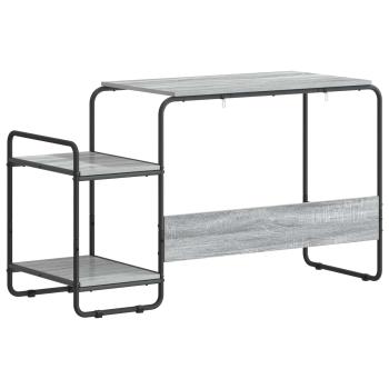 Schreibtisch mit Stauraum Sonoma-Grau 131,5 x 50 x 75,5 cm