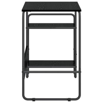 Schreibtisch mit Stauraum Schwarz Eichen-Optik
