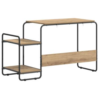 Schreibtisch mit Stauraum Artisan-Eiche 131,5 x 50 x 75,5 cm