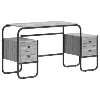 Schreibtisch mit Stauraum Sonoma-Grau 145 x 50 x 75 cm