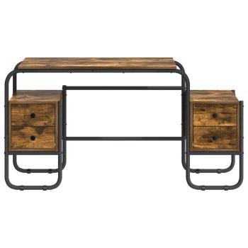 Schreibtisch mit Stauraum Räuchereiche 145 x 50 x 75 cm
