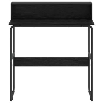 Schreibtisch mit Stauraum Schwarz Eichen-Optik 80 x 50 x 91 cm