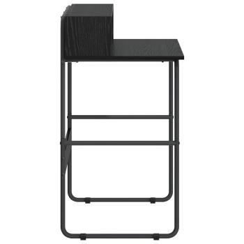 Schreibtisch mit Stauraum Schwarz Eichen-Optik 80 x 50 x 91 cm