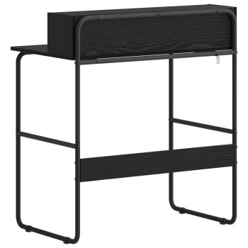 Schreibtisch mit Stauraum Schwarz Eichen-Optik 80 x 50 x 91 cm