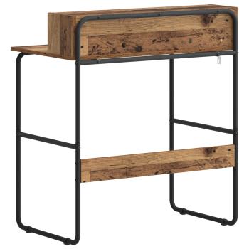 Schreibtisch mit Stauraum Altholz 80 x 50 x 91 cm