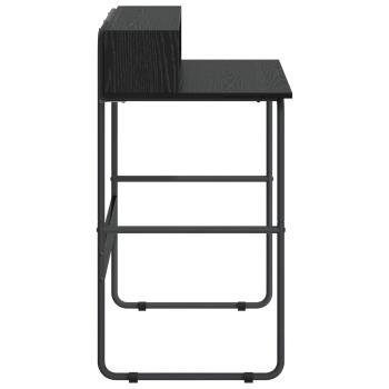 Schreibtisch mit Stauraum Schwarz Eichen-Optik 100 x 50 x 91 cm