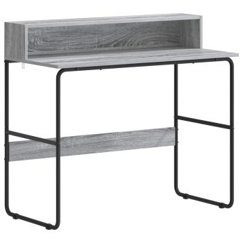 Schreibtisch mit Stauraum Sonoma-Grau 100 x 50 x 91 cm