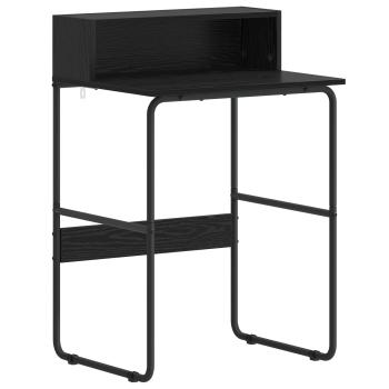 Schreibtisch mit Stauraum Schwarz Eichen-Optik 60 x 50 x 91 cm