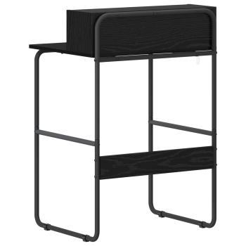Schreibtisch mit Stauraum Schwarz Eichen-Optik 60 x 50 x 91 cm