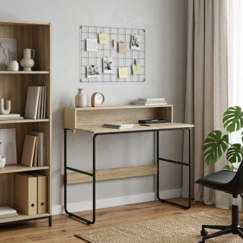ARDEBO.de - Schreibtisch mit Stauraum Sonoma-Eiche 100 x 50 x 91 cm