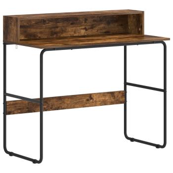 Schreibtisch mit Stauraum Räuchereiche 100 x 50 x 91 cm