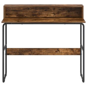 Schreibtisch mit Stauraum Räuchereiche 100 x 50 x 91 cm